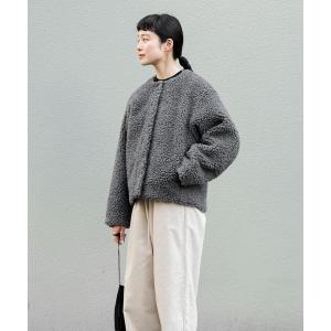 「かぐれ」 ノーカラージャケット FREE グレー レディース