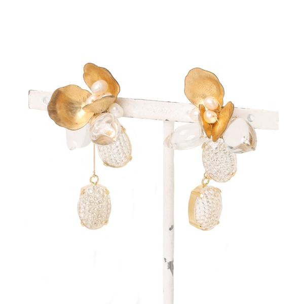 ピアス monshiro / pierce(ビンテージスワロフスキーピアス) レディース