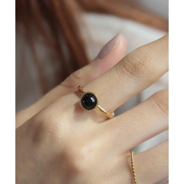 指輪 リング 金属アレルギー対応 天然石ラウンドカラーリング レディース