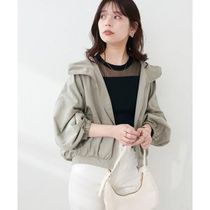 ブルゾン アウター フード付きショートマンパ レディース