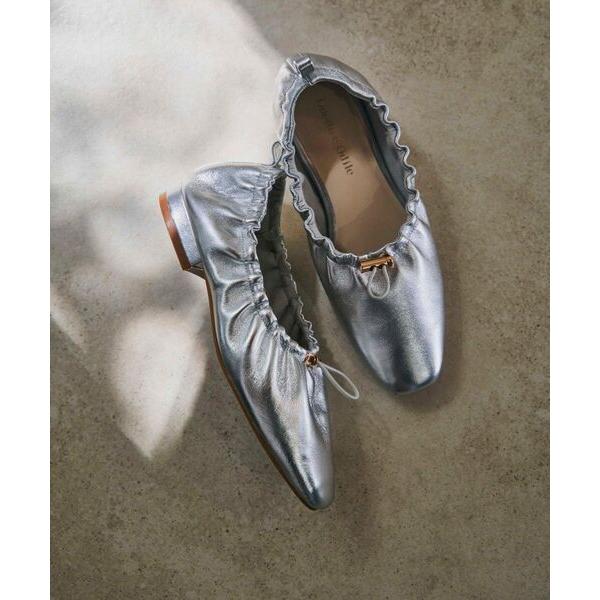 シューズ 「Odette e Odileコラボ」ドロストフラットシューズ 「低身長・小柄女性」 レデ...