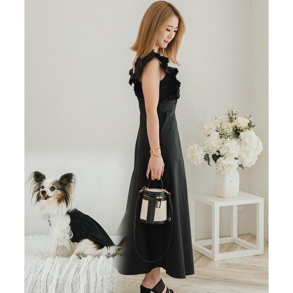 犬 服 プリーツショルダーワンピース (セット)