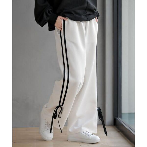 パンツ リボンライントラックパンツ レディース