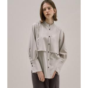ブラウス シャツ クラスバンドカラーシャツ レディース