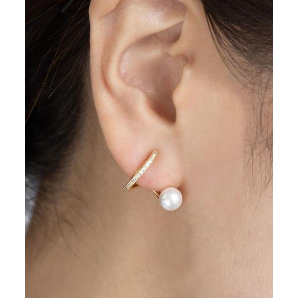 イヤリング 一粒パールクリップイヤリング レディース