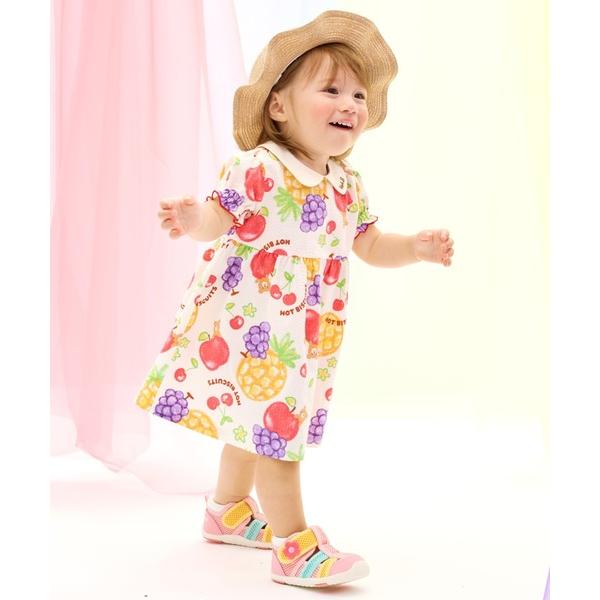 ワンピース 「ビーンズ×フルーツシリーズ」襟付き 半袖ワンピース キッズ 子供服 女の子