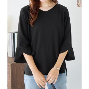 ブラウス シャツ フレアスリーブＴシャツブラウス レディース