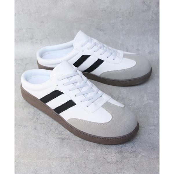 スニーカー 2本ライン レトロミュールスニーカー メンズ レディース