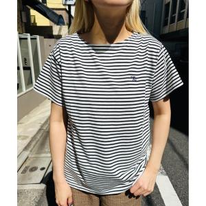 スマホショルダー tシャツ Arnie Arnold Palmer / arnie 天竺ボーダーボートネックTシャツ / 8051569 レディース