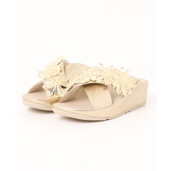 サンダル RUMBA STARBURST-BEAD METALLIC CROSS SLIDES レデ...