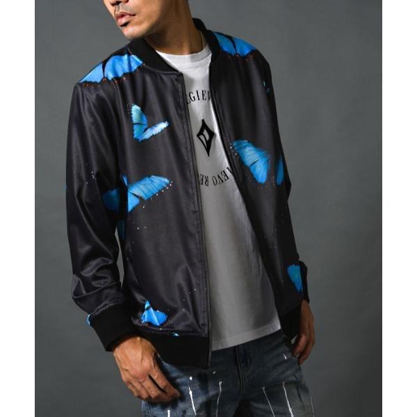 ma1 ma-1 「REGIEVO」バタフライプリント / MA-1 ジップアップブルゾン メンズ ...