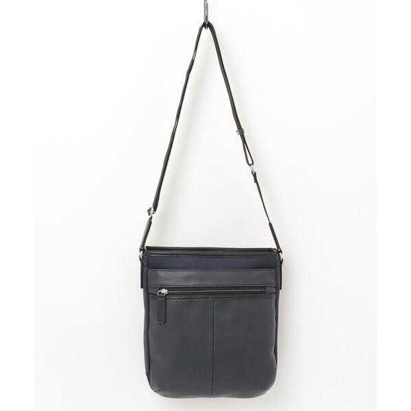 ショルダーバッグ コンビネーション素材　ショルダーバッグ　縦型 メンズ レディース