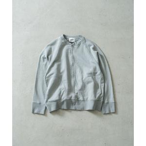 カーディガン 裏毛長袖ZIPクルーカーデ レディース