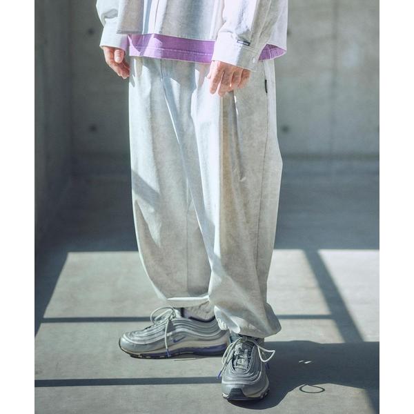 パンツ ADAMPATEK/uneven dyeing tuck relax pants/ムラ染めリ...
