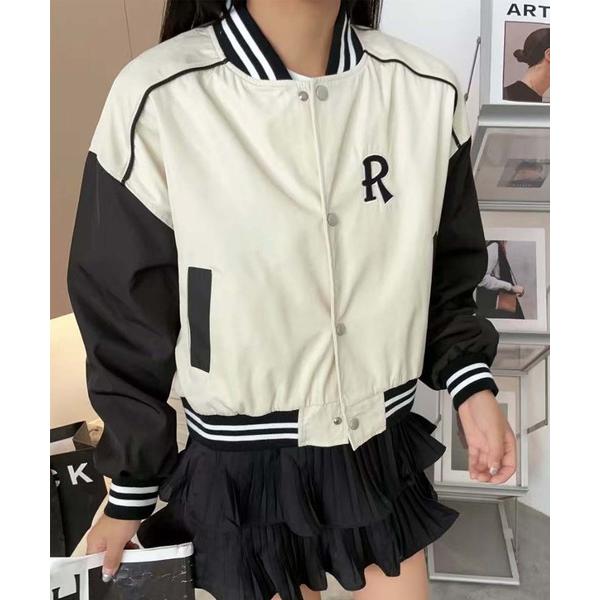 ブルゾン アウター レタリング刺繍ブルゾン レディース