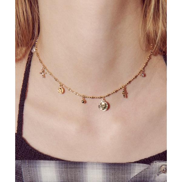 ネックレス アッセンブル コイン チャーム ネックレス レディース