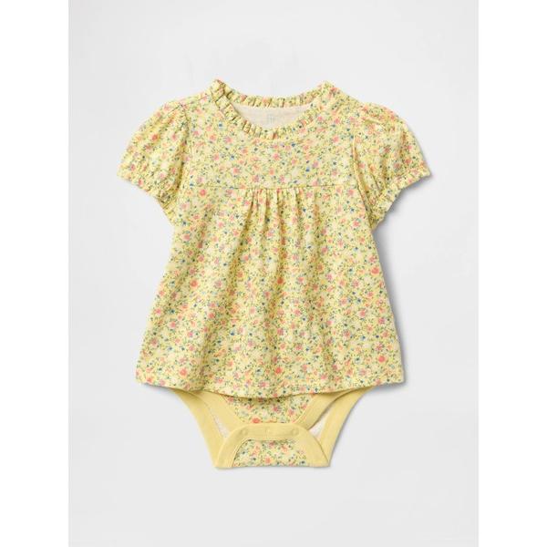 ベビー服 ロンパース パフスリーブ シャツボディスーツ (ベビー)