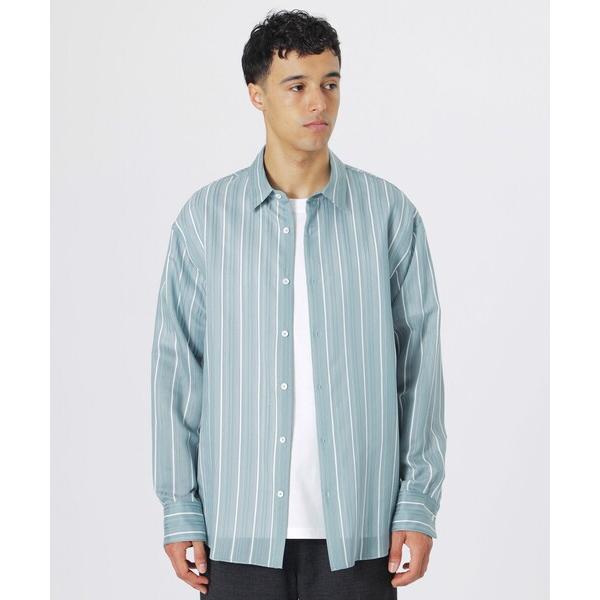 シャツ シアーストライプシャツ メンズ