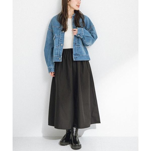 ワンピース フレアカフニットドッキングワンピース