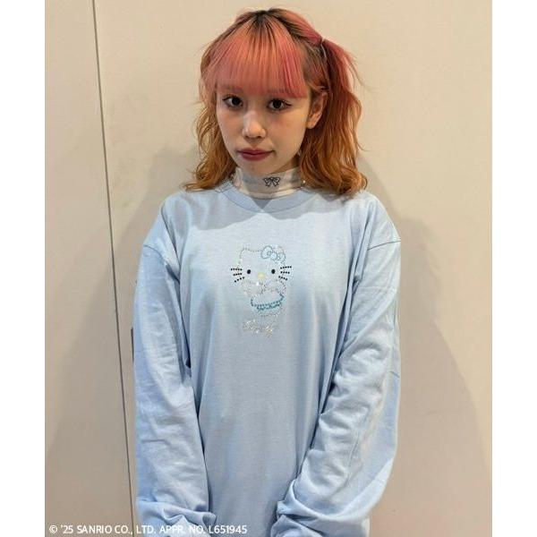 tシャツ ANGEL「HELLO KITTY」RHINESTONE L/S Tシャツ レディース