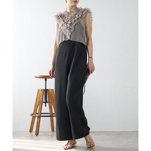 オールインワン チュールフリルベスト×オールインワンセット レディース