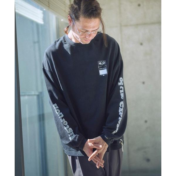 tシャツ ADAMPATEK/distortion long sleeve T/エフェクタープリント...