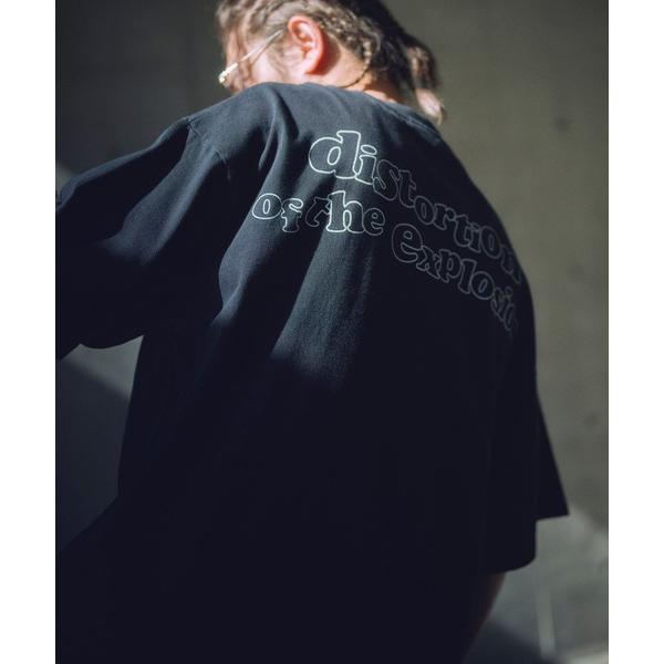 tシャツ ADAMPATEK/distortion short sleeve T/エフェクタープリン...