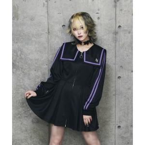 LAZYSLAY ニット セーター メタルロゴダメージニット レディース