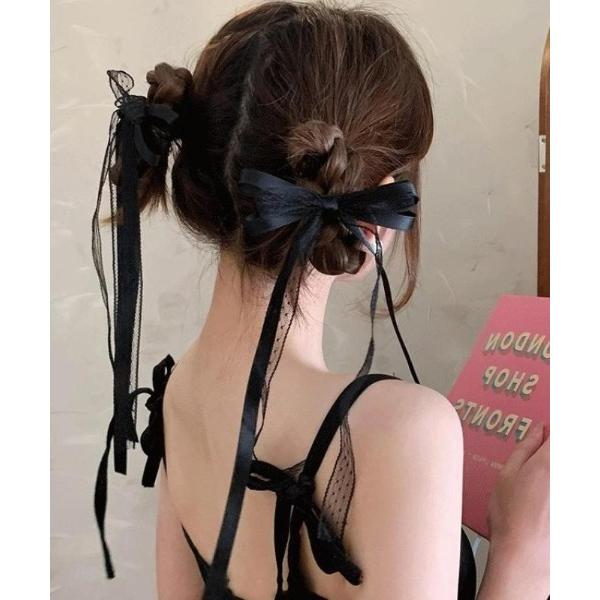 ヘアピン 「2個セット」レースリボンヘアピン