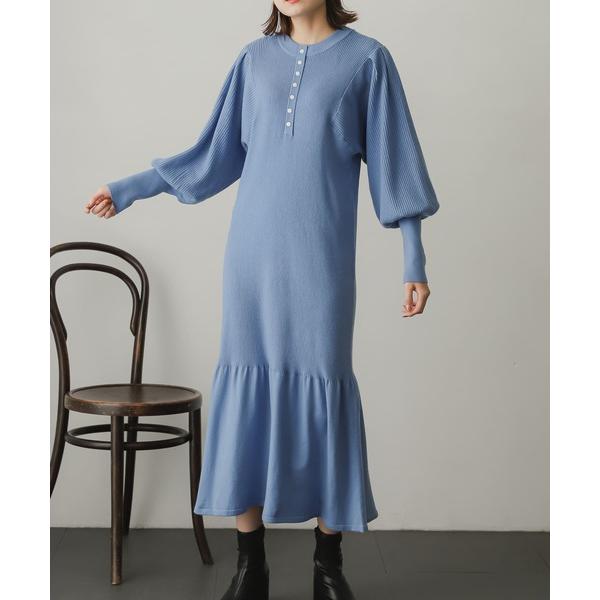 「SENSE OF PLACE by URBAN RESEARCH」 長袖ワンピース ONE ブルー...