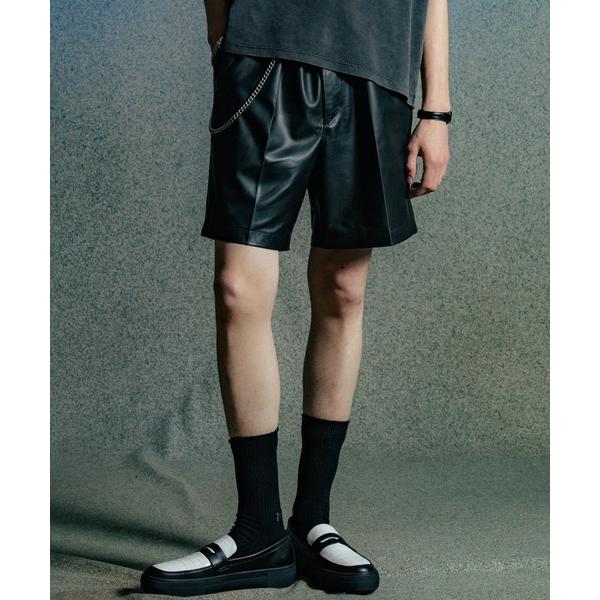 パンツ SPANISH LAMB LEATHER SHORT TROUSERS メンズ