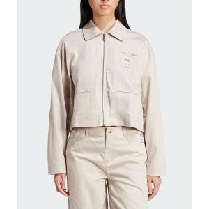 デニムジャケット gジャン 総柄プリント クロップド ジップジャケット / アディダスオリジナルス adidas Originals レディース