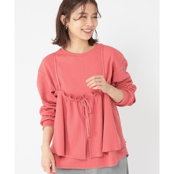 tシャツ ワッフルビスチェセットプルオーバー レディース