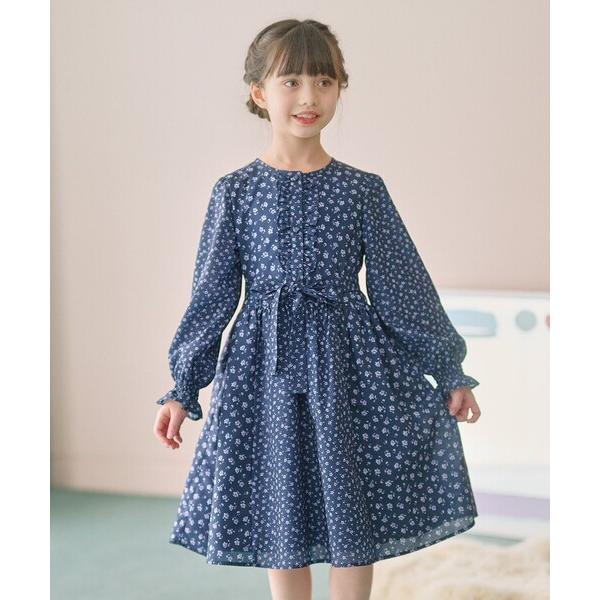 ワンピース 「110-140cm」フラワーパッチワークワンピース キッズ 子供服 女の子