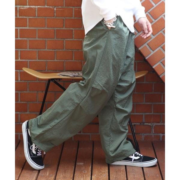 カーゴパンツ ナイロンワッシャー 裏メッシュ パラシュートパンツ メンズ レディース