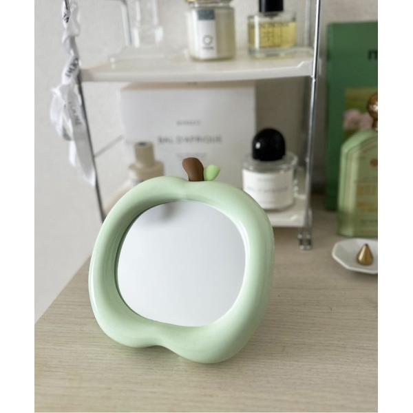 鏡 「 ammy. / エイミードット 」 アップル シルエット 卓上 ミラー