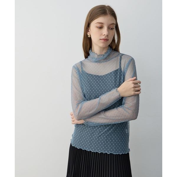 tシャツ 「2025年春夏」チュールハイネックプルオーバー レディース