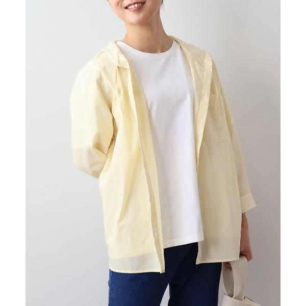 ブラウス シャツ 「L〜5L 大きいサイズ」シャンブレーフーディーシャツ レディース