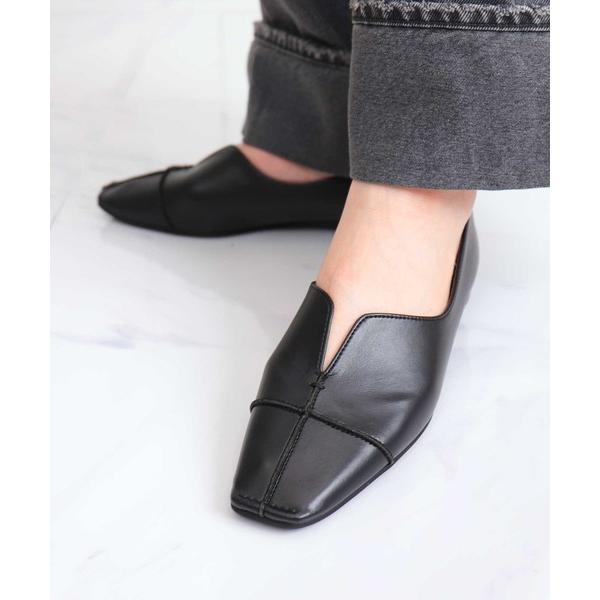 パンプス 「片足150g」軽量Vカットフラットシューズ