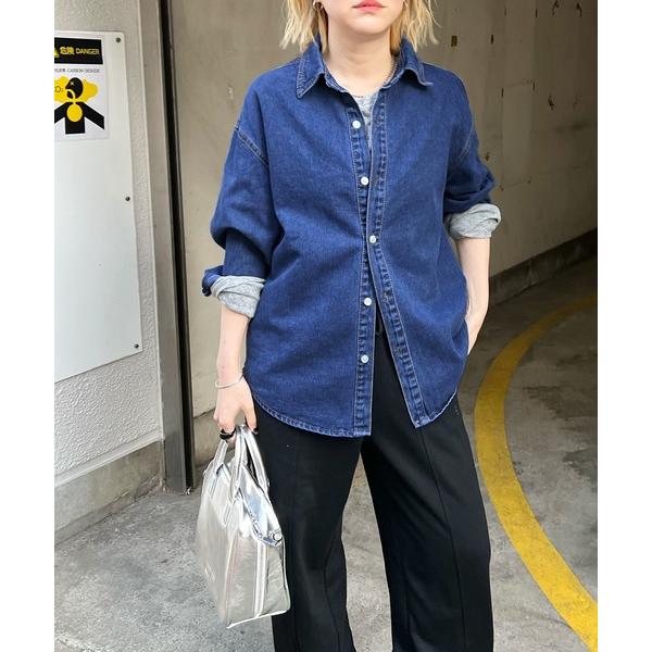 ブラウス シャツ オーバーサイズ デニムシャツ レディース