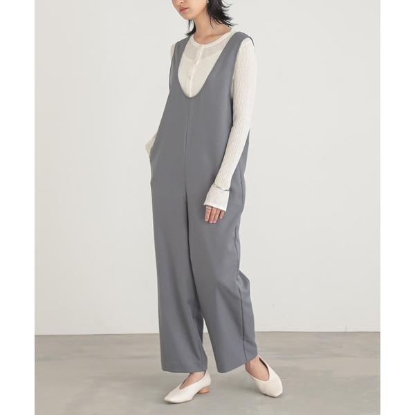 オールインワン 「低身長/高身長向けサイズ有」パウダリーツイルオールインワン「サスティナブル」 レデ...