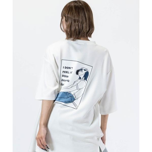 tシャツ 「a」「Naive Magic」シルキータッチストレッチ BLUE/GREEN Girlイ...