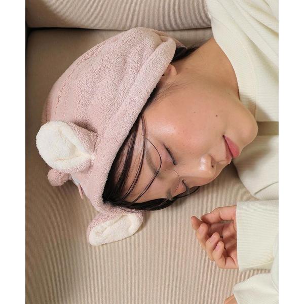 ルームウェア 部屋着 くま耳付き ヘアドライキャップ レディース