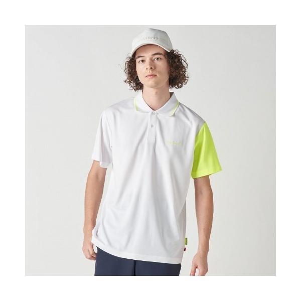 ポロシャツ 「VIVA HEART/GOLF」半袖配色カノコ半袖ポロ メンズ