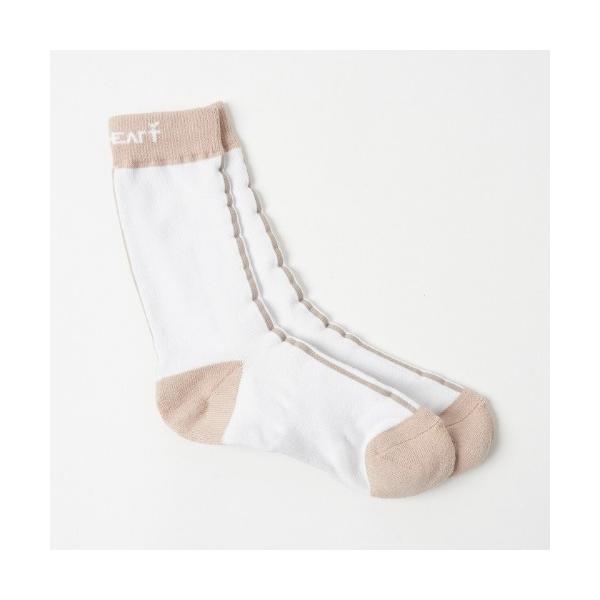 靴下 「VIVA HEART/GOLF」バーチカルラインクルーソックス レディース