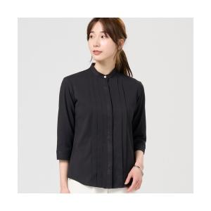 ブラウス シャツ 「COFREX」 スタンド ビジューブラウス 七分袖 レディースデザインシャツ レディース