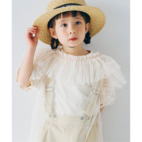 tシャツ 「ジュニア対応」ボリュームチュールパフスリーブ半袖Tシャツ キッズ 子供服 女の子