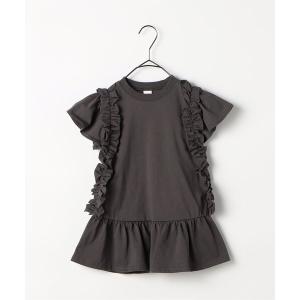 ワンピース 「ジュニア対応」サイドフリルTシャツワンピース キッズ 子供服 女の子