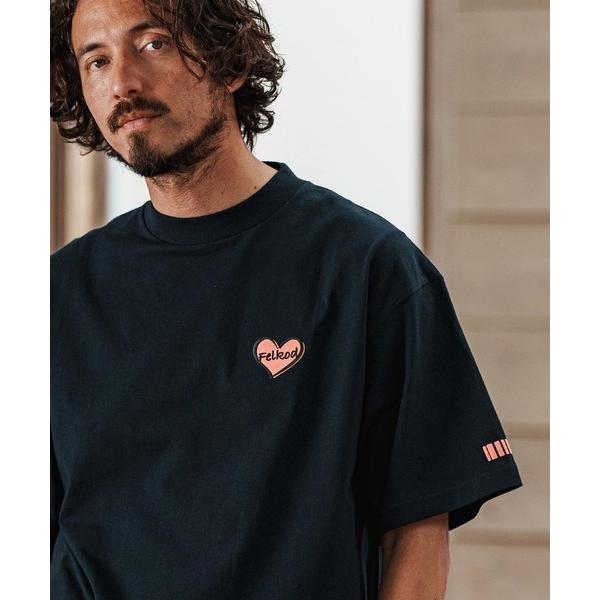 tシャツ mt9507- Bumpy Heart Print Tee Tシャツ メンズ