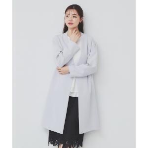 INDIVI（インディヴィ） ノーカラーコート 40 ブラウン系その他